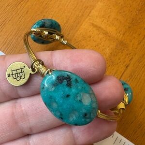 Turquoise Bourbon and Bowties Bracelet